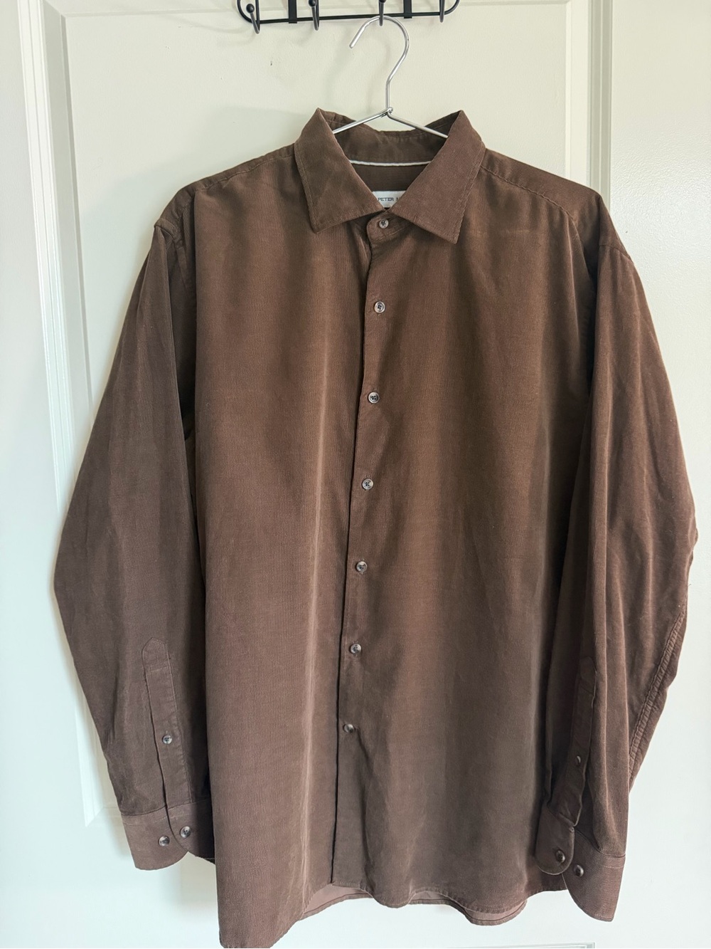 Peter Millar Corduroy Chestnut Button-Down Shirt